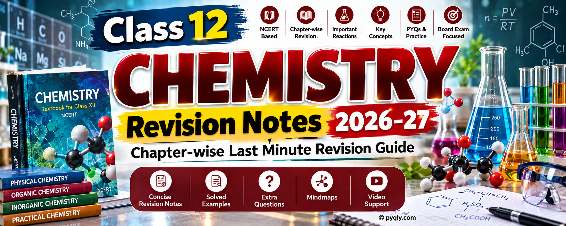 Class 12 Chemistry Revision Notes 2026-27 chapter-wise last minute revision guide